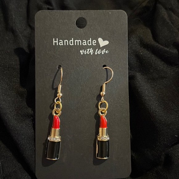 Jewelry - Red lipstick earrings